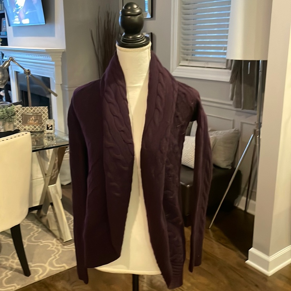Ralph Lauren Black Label 100% cashmere circle cardigan sweater SZ XS